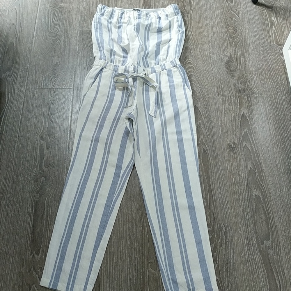 Loft chambray blue jumpsuit